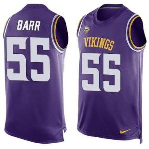 Nike Minnesota Vikings #55 Anthony Barr Purple Color Men's Stitched NFL Name-Number Tank Tops Jersey