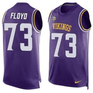 Nike Minnesota Vikings #73 Sharrif Floyd Purple Color Men's Stitched NFL Name-Number Tank Tops Jersey