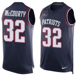 Nike New England Patriots #32 Devin McCourty Navy Blue Color Men's Stitched NFL Name-Number Tank Tops Jersey
