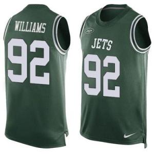 Nike New York Jets #92 Leonard Williams Green Color Men's Stitched NFL Name-Number Tank Tops Jersey