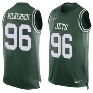 Nike New York Jets #96 Muhammad Wilkerson Green Color Men's Stitched NFL Name-Number Tank Tops Jersey