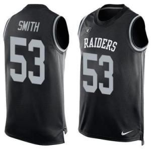 Nike Oakland Raiders #53 Malcolm Smith Black Color Men's Stitched NFL Name-Number Tank Tops Jersey
