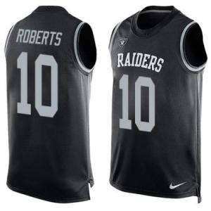 Nike Oakland Raiders #10 Seth Roberts Black Color Men's Stitched NFL Name-Number Tank Tops Jersey