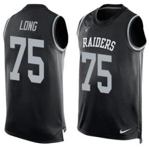 Nike Oakland Raiders #75 Howie Long Black Color Men's Stitched NFL Name-Number Tank Tops Jersey