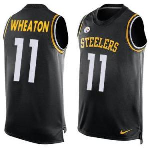 Nike Pittsburgh Steelers #11 Markus Wheaton Black Color Men's Stitched NFL Name-Number Tank Tops Jersey
