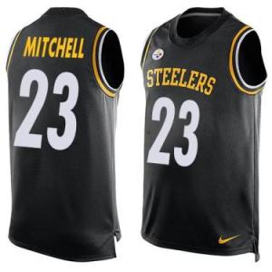 Nike Pittsburgh Steelers #23 Mike Mitchell Black Color Men's Stitched NFL Name-Number Tank Tops Jersey