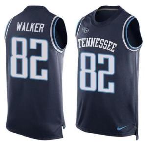 Nike Tennessee Titans #82 Delanie Walker Navy Blue Alternate Men's Stitched NFL Name-Number Tank Tops Jersey