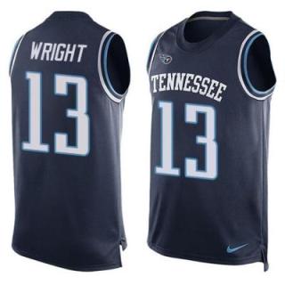 Nike Tennessee Titans #13 Kendall Wright Navy Blue Alternate Men's Stitched NFL Name-Number Tank Tops Jersey