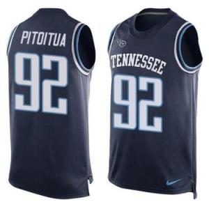 Nike Tennessee Titans #92 Ropati Pitoitua Navy Blue Alternate Men's Stitched NFL Name-Number Tank Tops Jersey