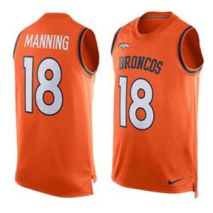 Peyton Manning Denver Broncos Mens #18 Nike Player Name & Number Tank Top - Orange