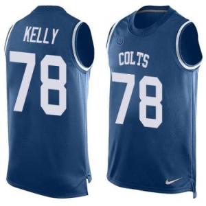 Nike Indianapolis Colts #78 Ryan Kelly Royal Blue Color Men's Stitched NFL Name-Number Tank Tops Jersey