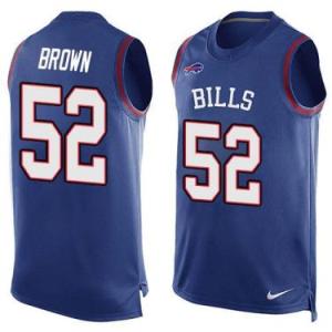 Nike Buffalo Bills #52 Preston Brown Royal Blue Color Men's Stitched NFL Name-Number Tank Tops Jersey