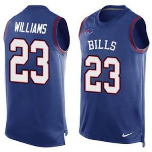 Nike Buffalo Bills #23 Aaron Williams Royal Blue Color Men's Stitched NFL Name-Number Tank Tops Jersey