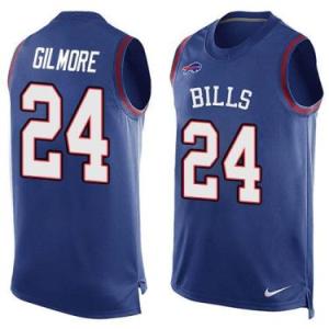 Nike Buffalo Bills #24 Stephon Gilmore Royal Blue Color Men's Stitched NFL Name-Number Tank Tops Jersey