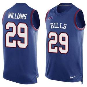 Nike Buffalo Bills #29 Karlos Williams Royal Blue Color Men's Stitched NFL Name-Number Tank Tops Jersey
