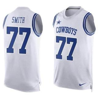 Nike Dallas Cowboys #77 Tyron Smith White Men's Stitched NFL Name-Number Tank Tops Jersey