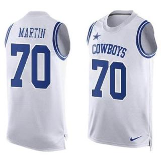 Nike Dallas Cowboys #70 Zack Martin White Men's Stitched NFL Name-Number Tank Tops Jersey