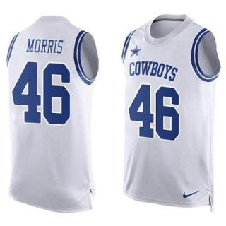 Nike Dallas Cowboys #46 Alfred Morris White Men's Stitched NFL Name-Number Tank Tops Jersey