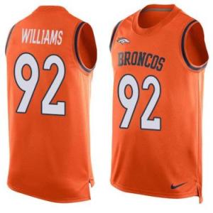 Nike Denver Broncos #92 Sylvester Williams Orange Color Men's Stitched NFL Name-Number Tank Tops Jersey