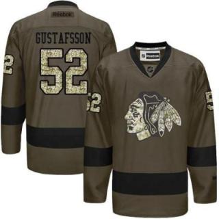 Chicago Blackhawks #52 Erik Gustafsson Green Salute To Service Men's Stitched Reebok NHL Jerseys