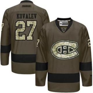 Montreal Canadiens #27 Alexei Kovalev Green Salute To Service Men's Stitched Reebok NHL Jerseys