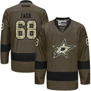 Dallas Stars #68 Jaromir Jagr Green Salute To Service Men's Stitched Reebok NHL Jerseys