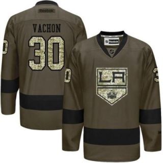 Los Angeles Kings #30 Rogie Vachon Green Salute To Service Men's Stitched Reebok NHL Jerseys