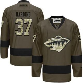 Minnesota Wild #37 Josh Harding Green Salute To Service Men's Stitched Reebok NHL Jerseys