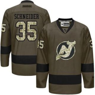 New Jersey Devils #35 Cory Schneider Green Salute To Service Men's Stitched Reebok NHL Jerseys