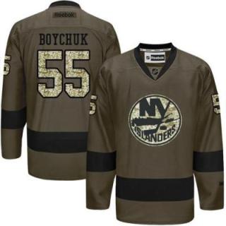 New York Islanders #55 Johnny Boychuk Green Salute To Service Men's Stitched Reebok NHL Jerseys