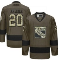 New York Rangers #20 Chris Kreider Green Salute to Service Men's Stitched Reebok NHL Jerseys