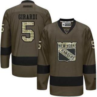 New York Rangers #5 Dan Girardi Green Salute To Service Men's Stitched Reebok NHL Jerseys