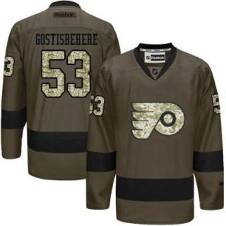 Philadelphia Flyers #53 Shayne Gostisbehere Green Salute To Service Men's Stitched Reebok NHL Jerseys