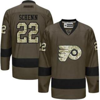Philadelphia Flyers #22 Luke Schenn Green Salute To Service Men's Stitched Reebok NHL Jerseys