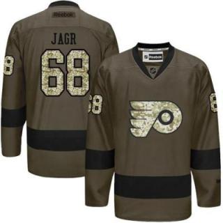 Philadelphia Flyers #68 Jaromir Jagr Green Salute To Service Men's Stitched Reebok NHL Jerseys