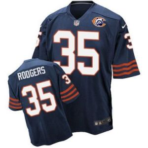 Nike Chicago Bears #35 Jacquizz Rodgers Navy Blue Throwback Mens Stitched NFL Elite Jersey