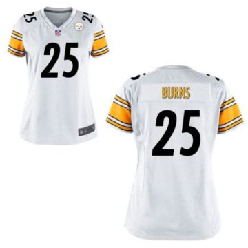 Women's Pittsburgh Steelers #25 Artie Burns Nike White NFL Game Stitched Jersey