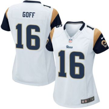Women's Nike Los Angeles Rams Jared Goff White 2016 Draft Pick Game Jersey
