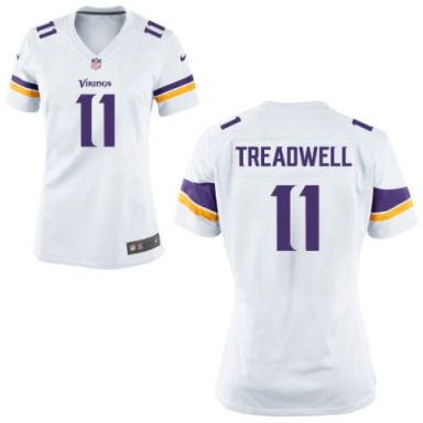 Women's Minnesota Vikings #11 Laquon Treadwell Nike White Stitched NFL Game Jersey
