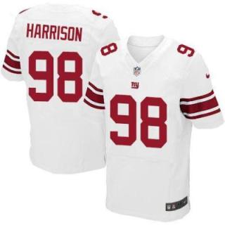Nike New York Giants #98 Damon Harrison White Men's Stitched NFL Elite Jersey