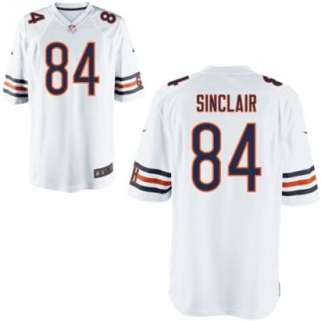 Men's Chicago Bears #84 Gannon SINCLAIR Nike White NFL Game Stitched Jersey