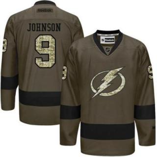 Tampa Bay Lightning #9 Tyler Johnson Green Salute To Service Men's Stitched Reebok NHL Jerseys