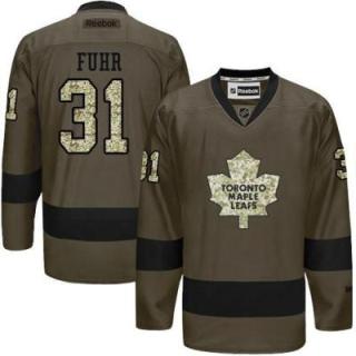 Toronto Maple Leafs #31 Grant Fuhr Green Salute To Service Men's Stitched Reebok NHL Jerseys