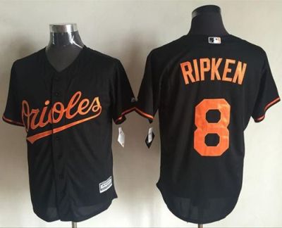 Baltimore Orioles #8 Cal Ripken Black New Cool Base Stitched Baseball Jersey