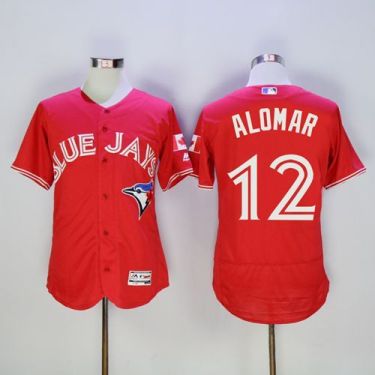 Blue Jays #12 Roberto Alomar Red Flexbase Authentic Collection Canada Day Stitched Baseball Jersey