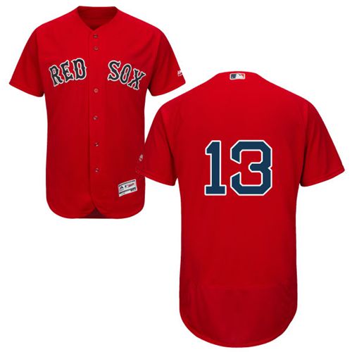 Boston Red Sox #13 Hanley Ramirez Red Flexbase Authentic Collection Stitched Baseball Jersey