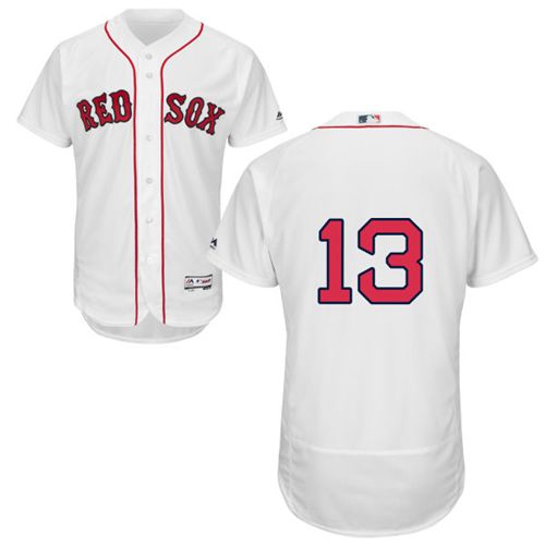 Boston Red Sox #13 Hanley Ramirez White Flexbase Authentic Collection Stitched Baseball Jersey