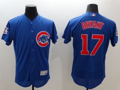 Chicago Cubs #17 Kris Bryant Blue Flex Base Authentic Collection Stitched Baseball Jersey
