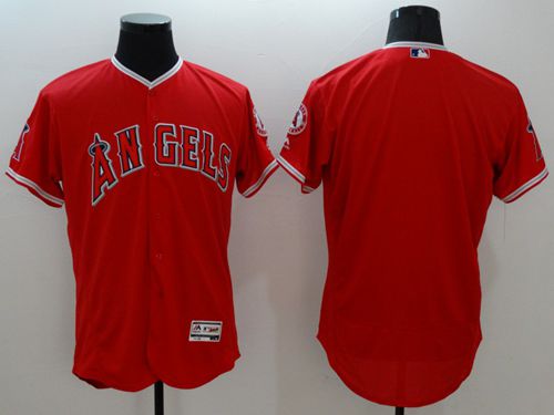 Angels Of Anaheim Blank Red Flexbase Authentic Collection Stitched Baseball Jersey