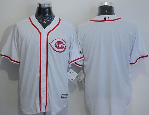 Cincinnati Reds Blank White New Cool Base Stitched Baseball Jersey